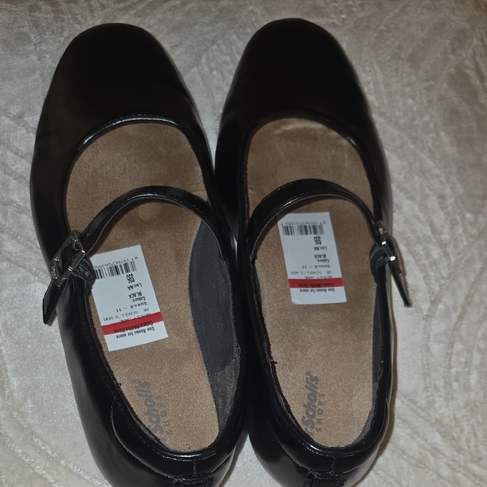 Dr. Scholl's Wexley Jane Classic Black Flats with Strap Size 9.5 Wide - Picture 7 of 16